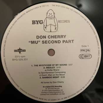 LP Don Cherry: "Mu" Second Part LTD 592288