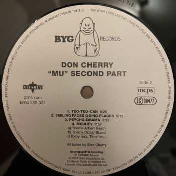 LP Don Cherry: "Mu" Second Part LTD 592288