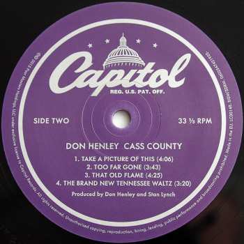 2LP Don Henley: Cass County 6516