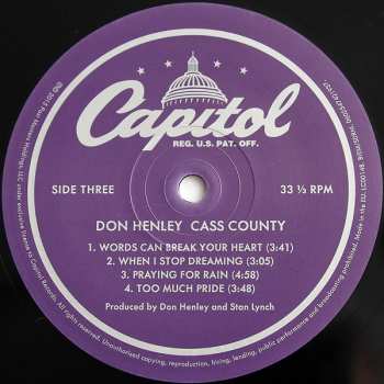 2LP Don Henley: Cass County 6516