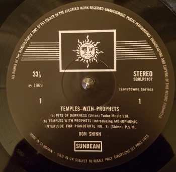 LP/SP Don Shinn: Temples With Prophets LTD | NUM 133371