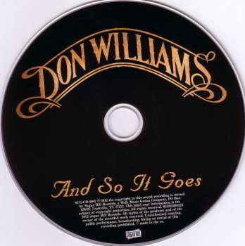 CD Don Williams: And So It Goes 629414