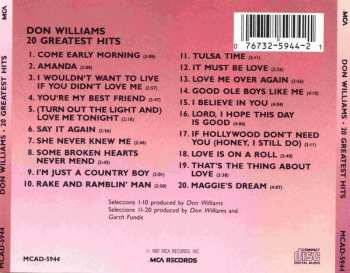 CD Don Williams: 20 Greatest Hits 578208