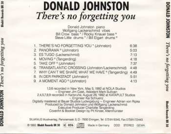 CD Donald Johnston: There's No Forgetting You 595216