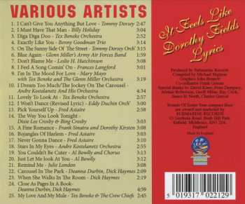 CD Dorothy Fields: It Feels Like Dorothy Fields Lyrics 557341