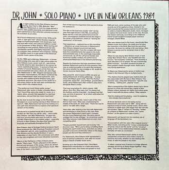 LP Dr. John: Solo Piano/Live in New Orleans 1984 CLR | LTD 579611