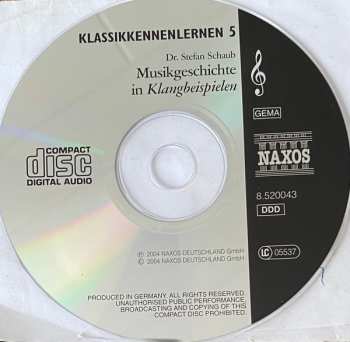 CD Stefan Schaub: Musikgeschichte In Klangbeispielen 582425