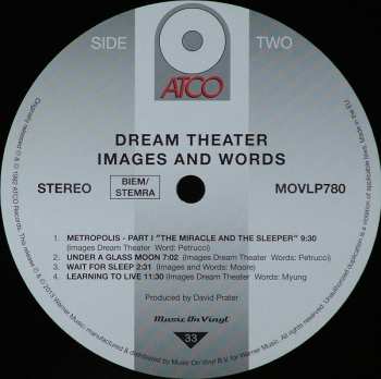 LP Dream Theater: Images And Words CLR 657782