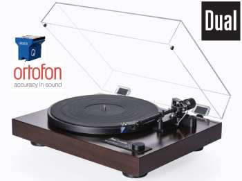 Audiotechnika DUAL CS 618Q High End Ořech + Ortofon 2M QUINTET BLUE (MM)