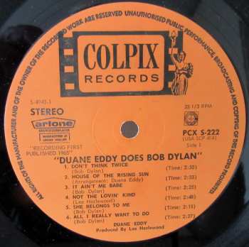 LP Duane Eddy: Duane Eddy Does Bob Dylan 581588