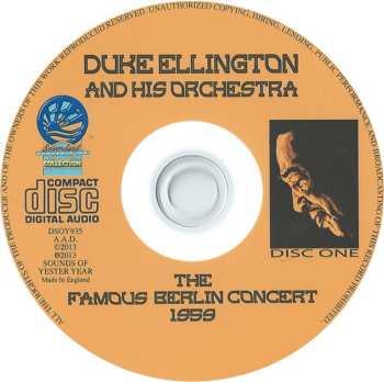 2CD Duke Ellington And His Orchestra: The Famous Berlin Concert 1959 547634