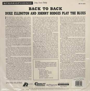 2LP Duke Ellington: Back To Back (Duke Ellington And Johnny Hodges Play The Blues) LTD | NUM 549303