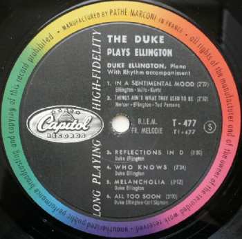 LP Duke Ellington: The Duke Plays Ellington 631189