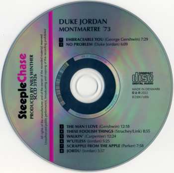 CD Duke Jordan: Montmartre 73 595889