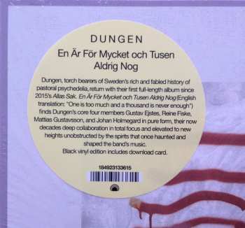 LP Dungen: En Är F​ö​r Mycket Och Tusen Aldrig Nog 555054