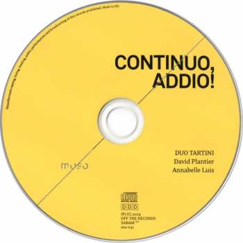 CD Duo Tartini: Continuo, Addio! 326117