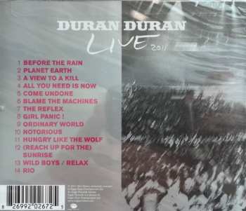 CD Duran Duran: Live 2011 (A Diamond In The Mind) 627305