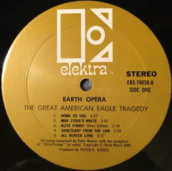 LP Earth Opera: The Great American Eagle Tragedy 582849