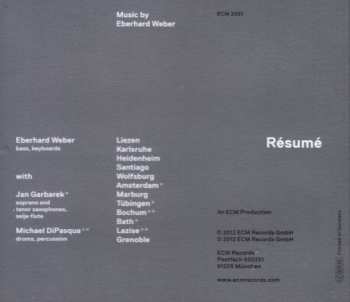 CD Eberhard Weber: Résumé 145964