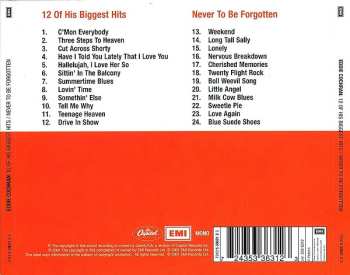 CD Eddie Cochran: 12 Of His Biggest Hits / Never To Be Forgotten 649040