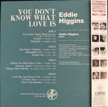 2LP Eddie Higgins: You Don't Know What Love Is LTD 579021