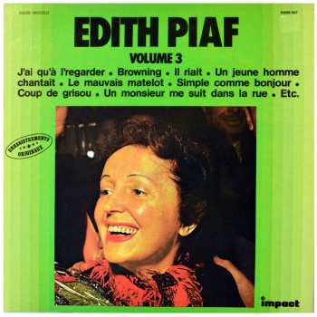 Album Edith Piaf: Edith Piaf Volume 3