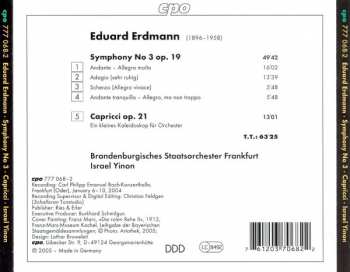 CD Brandenburgisches Staatsorchester Frankfurt: Symphony No 3 • Capricci 123609