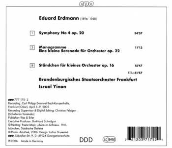 CD Brandenburgisches Staatsorchester Frankfurt: Symphony No 4 • Monogramme • Ständchen 193672