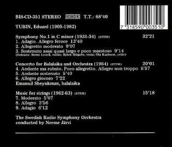 CD Sveriges Radios Symfoniorkester: Symphony No. 1 • Balaika Concerto • Music For Strings 615526