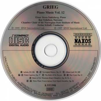 CD Edvard Grieg: Piano Music Vol. 12 440240