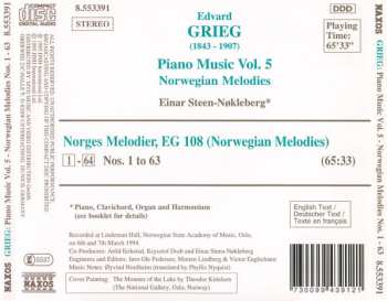 CD Edvard Grieg: Piano Music Vol. 5 375661