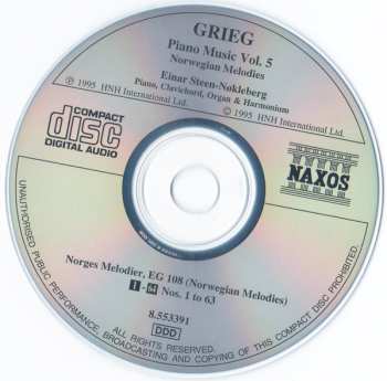 CD Edvard Grieg: Piano Music Vol. 5 375661