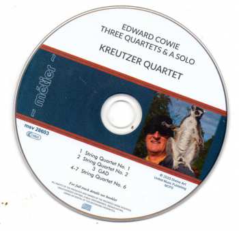 CD Edward Cowie: Three Quartets And A Solo − String Quartets Nos. 1, 2 & 6 | Gad For Solo Violin 259091