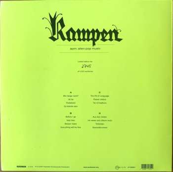 2LP Einstürzende Neubauten: Rampen - APM: Alien Pop Music CLR | LTD | NUM 550088