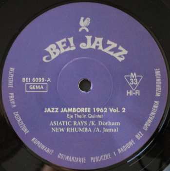 EP Eje Thelins Kvintett: Jazz Jamboree 62 Vol. 2 614285