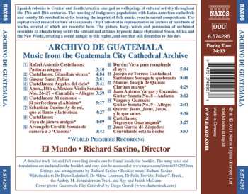 CD El Mundo: Archivo de Guatemala: Music from the Guatemala City Cathedral Archive 572954