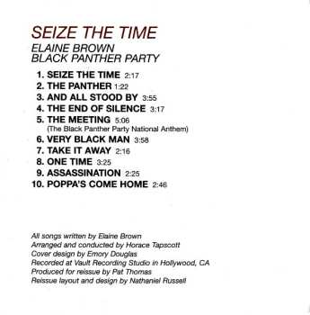 CD Elaine Brown: Seize The Time - Black Panther Party 638322