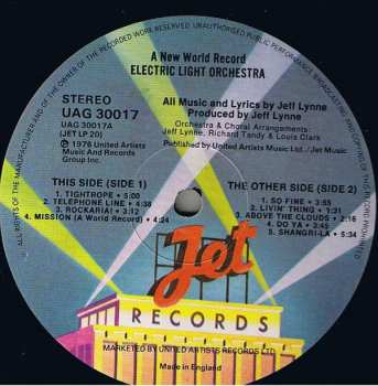 LP Electric Light Orchestra: A New World Record 475390