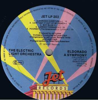 LP Electric Light Orchestra: Eldorado - A Symphony By The Electric Light Orchestra 655964