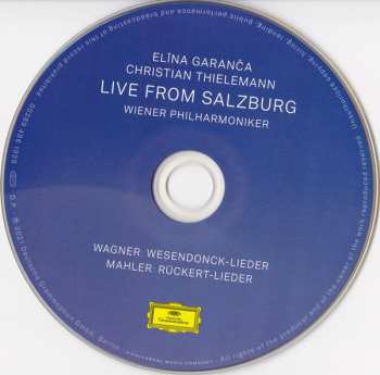 CD Wiener Philharmoniker: Live From Salzburg: Wesendonck-Lieder / Rückert-Lieder 416229