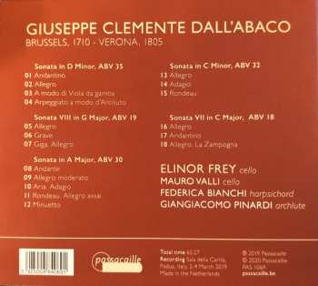 CD Elinor Frey: Giuseppe Clemente Dall'Abaco: Cello Sonatas 279278