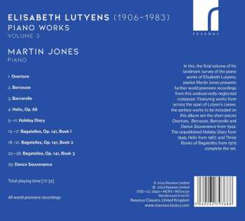 CD Elisabeth Lutyens: Piano Works Volume 3 629371