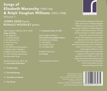 CD Elizabeth Maconchy: Songs Of Elizabeth Maconchy &  Ralph Vaughan Williams Volume 1 595833