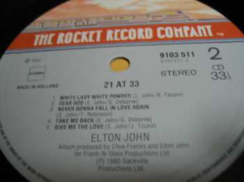 LP Elton John: 21 At 33 603237