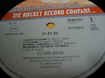 LP Elton John: 21 At 33 603237