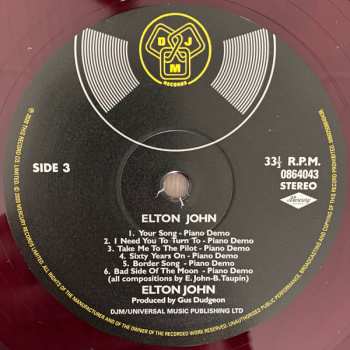 2LP Elton John: Elton John CLR | LTD 570853