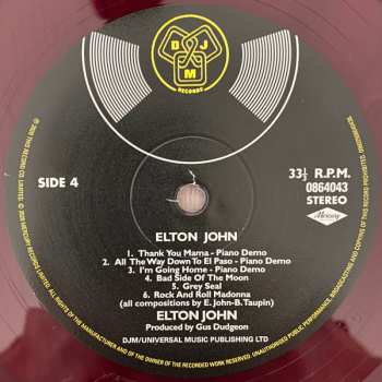 2LP Elton John: Elton John CLR | LTD 570853