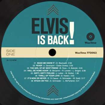 LP Elvis Presley: Elvis Is Back! 578479