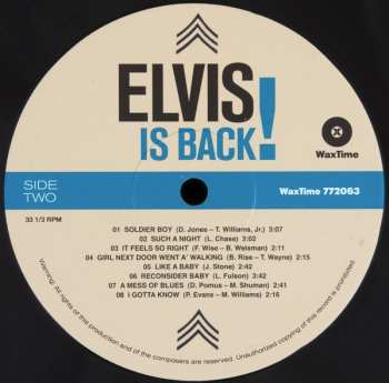 LP Elvis Presley: Elvis Is Back! 578479