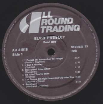 LP Elvis Presley: Poor Boy 630103